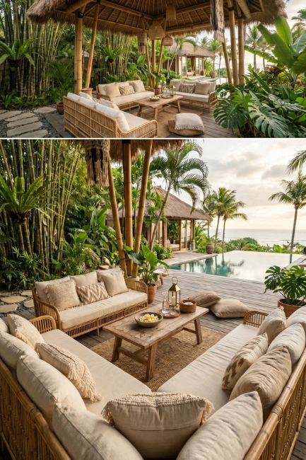 Balinese inspired outdoor living