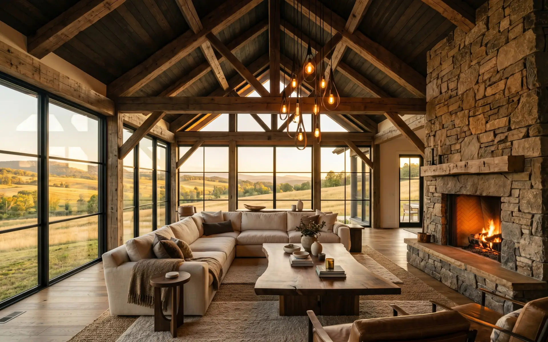 modern barn house interiors