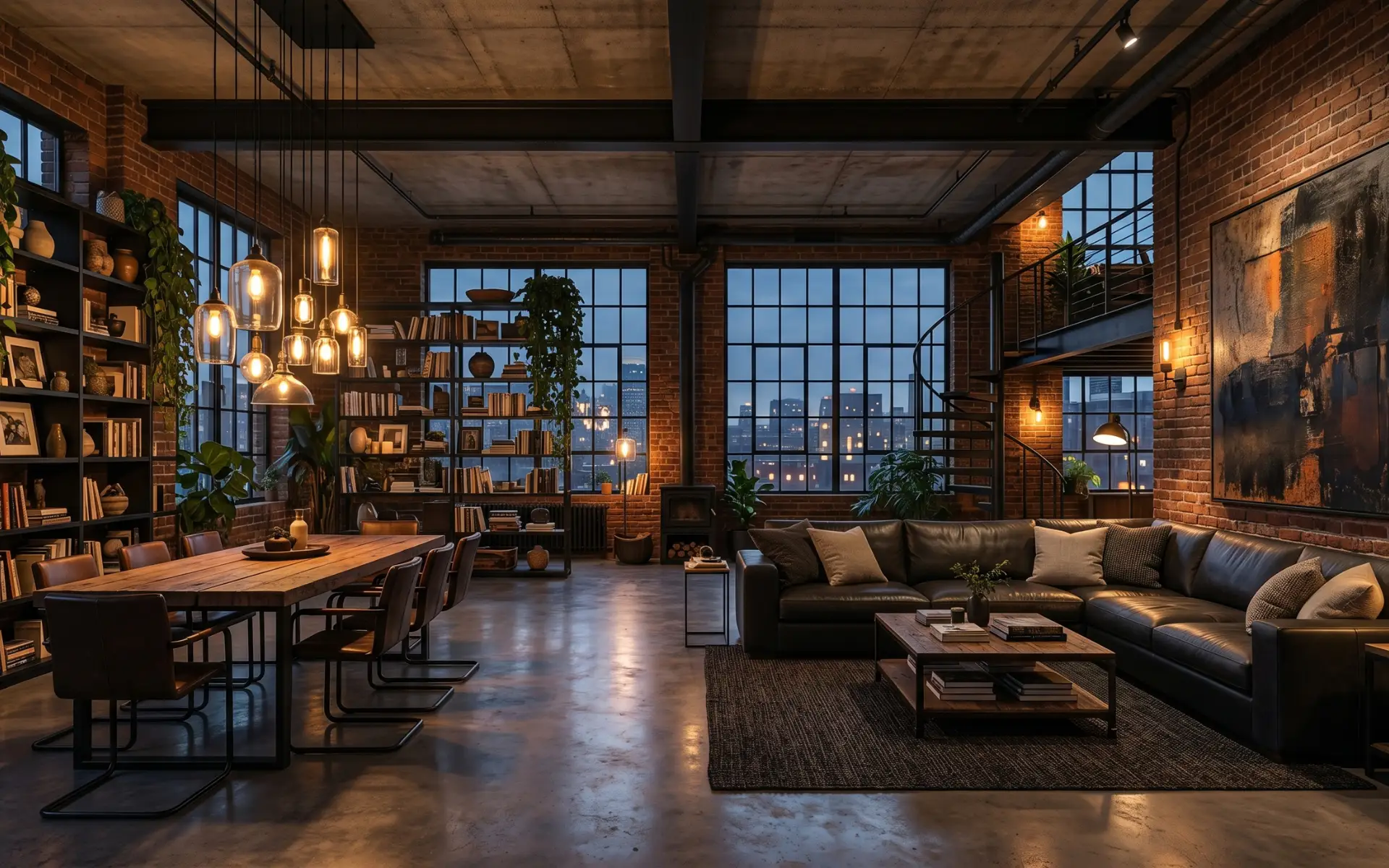 moody industrial decor