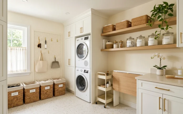small laundry room organization