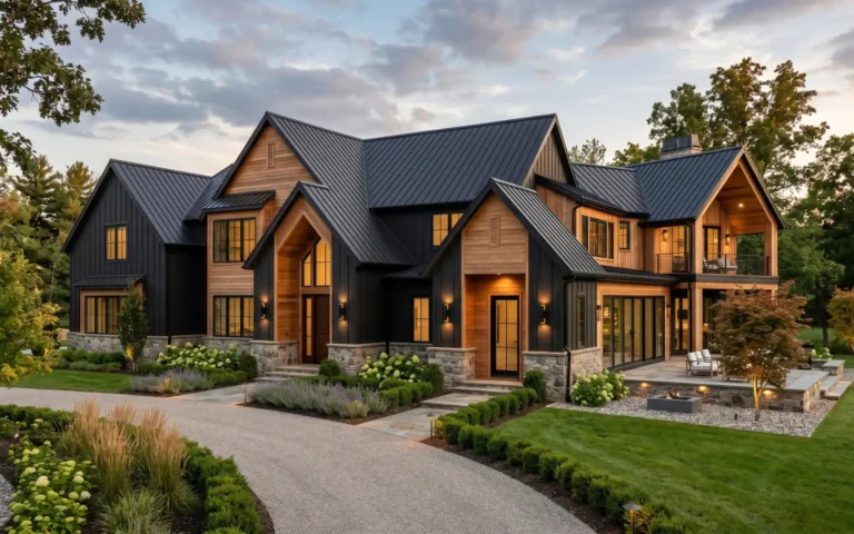 Modern black barn exteriors
