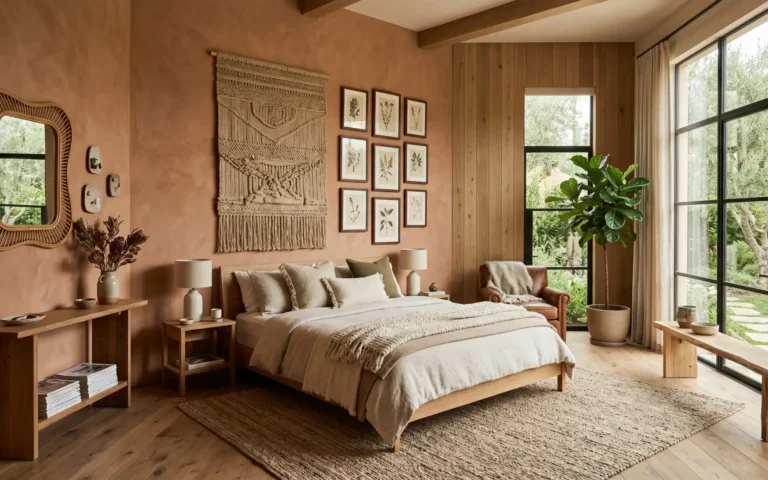 Earthy bedroom wall decor ideas