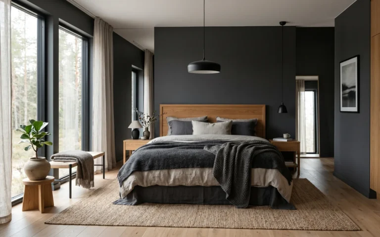 Dark Scandinavian Bedrooms