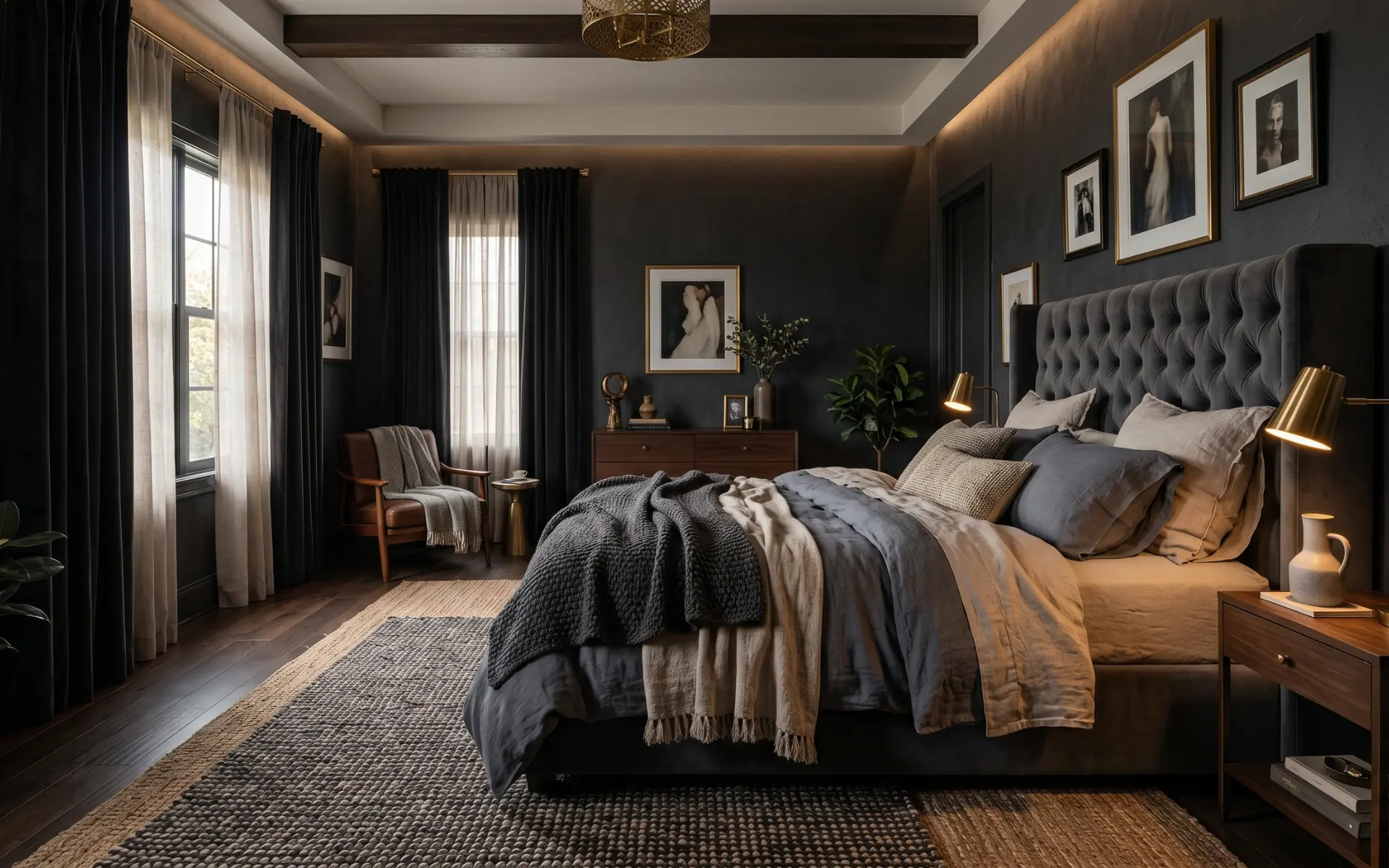 Dark cozy bedroom ideas