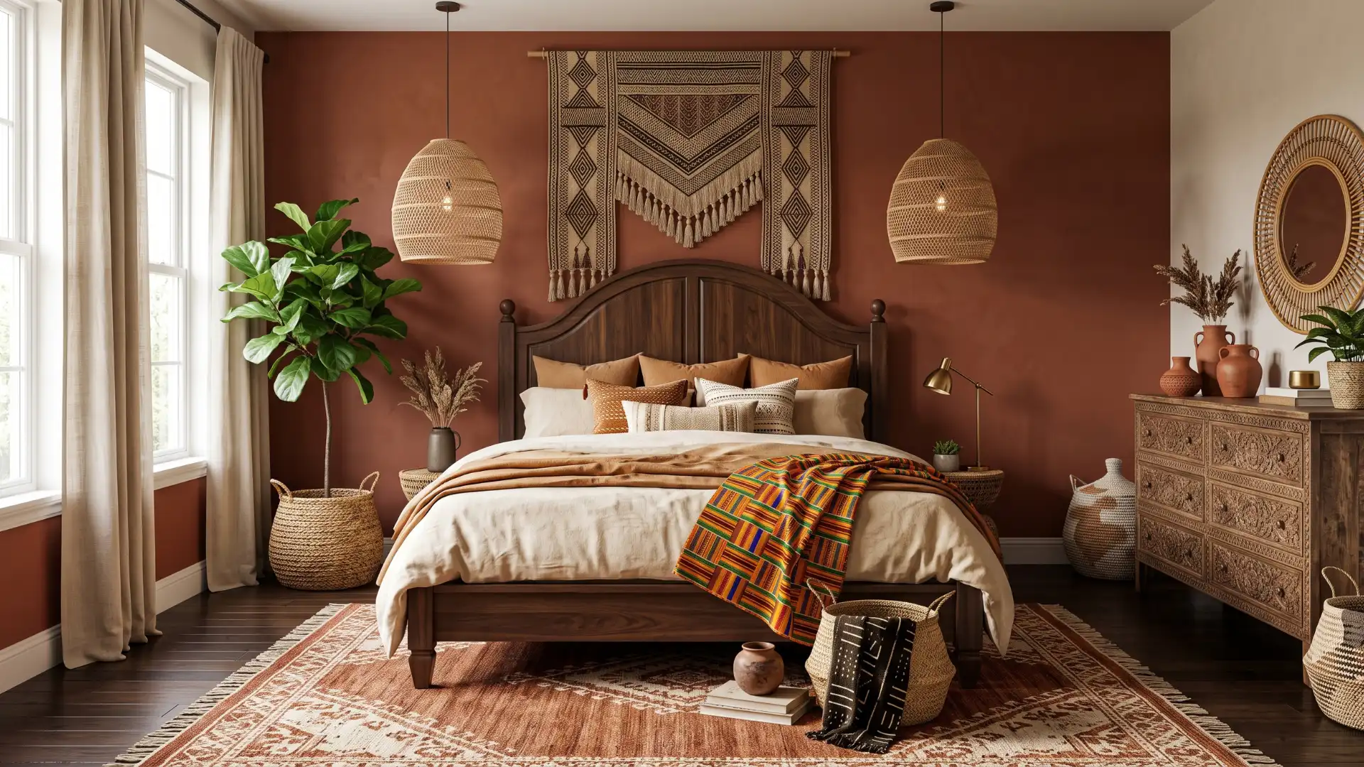 Afro boho bedroom decor ideas