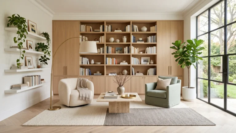 minimalist library corner