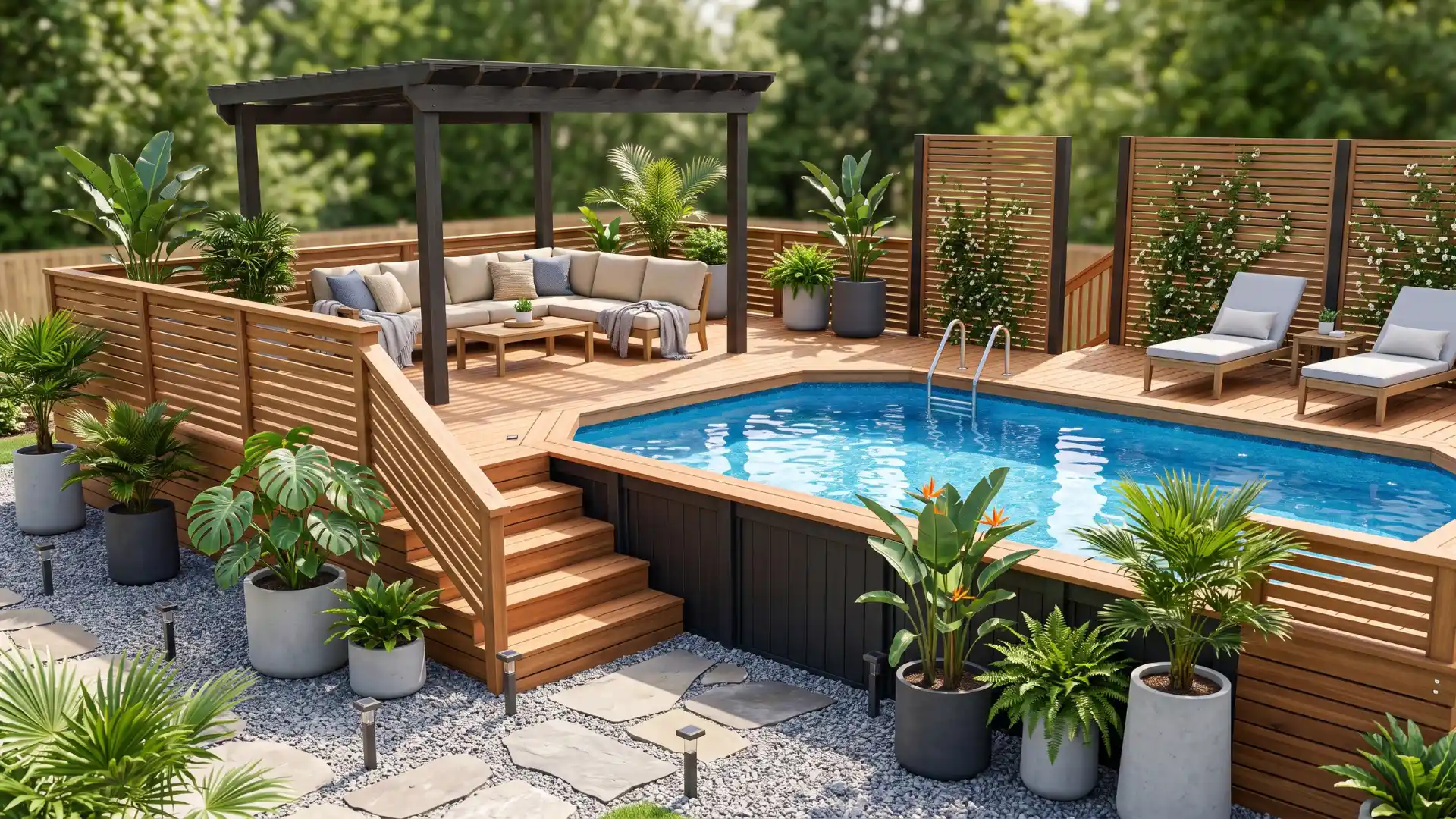 above ground pool ideas on a budget