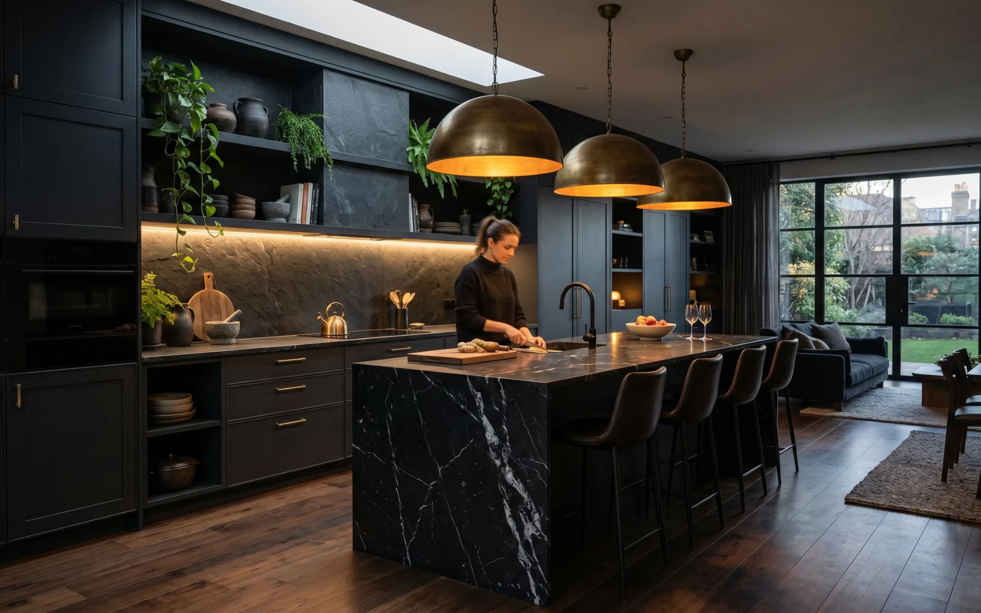 Dark moody kitchen decor ideas