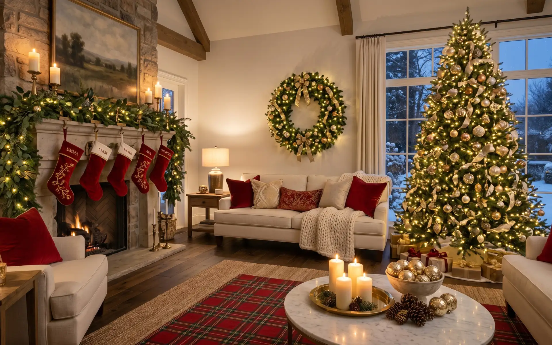 christmas decor ideas for living room