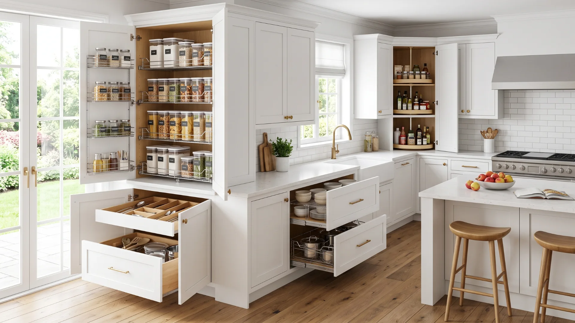 small kitchen cabinet organization ideas