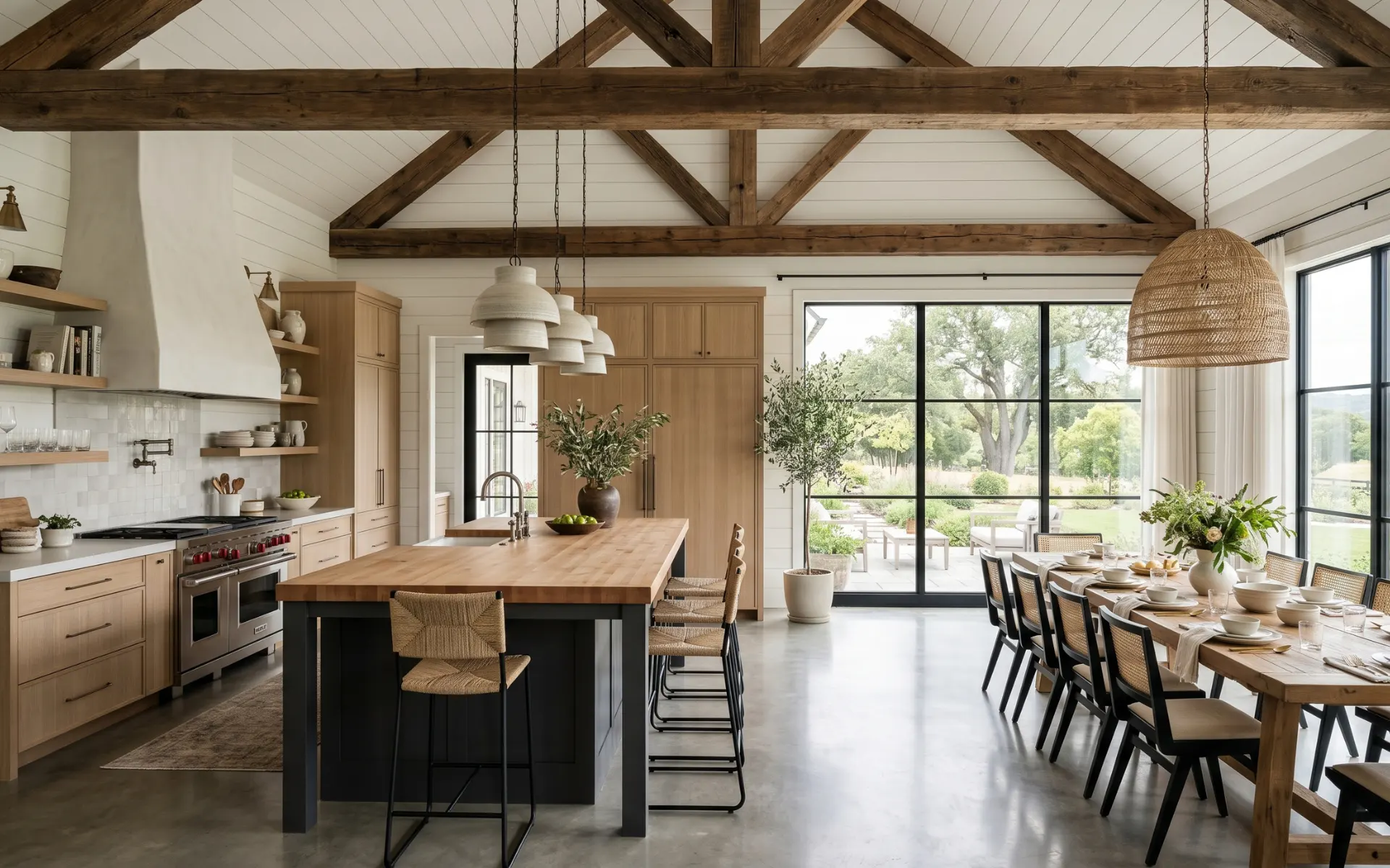 Modern Barn House Open Plan Kitchen Ideas