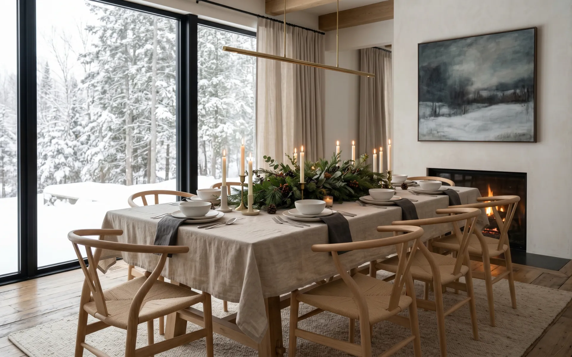 Minimalist Winter Dining Room Decor Ideas