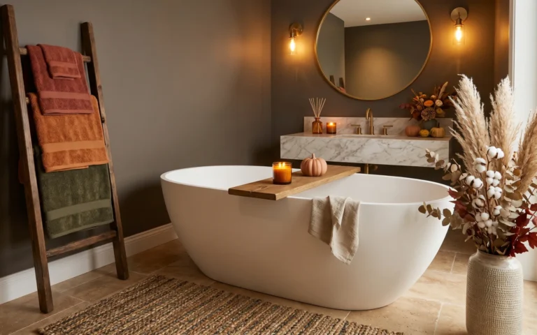 Fall bathroom decor