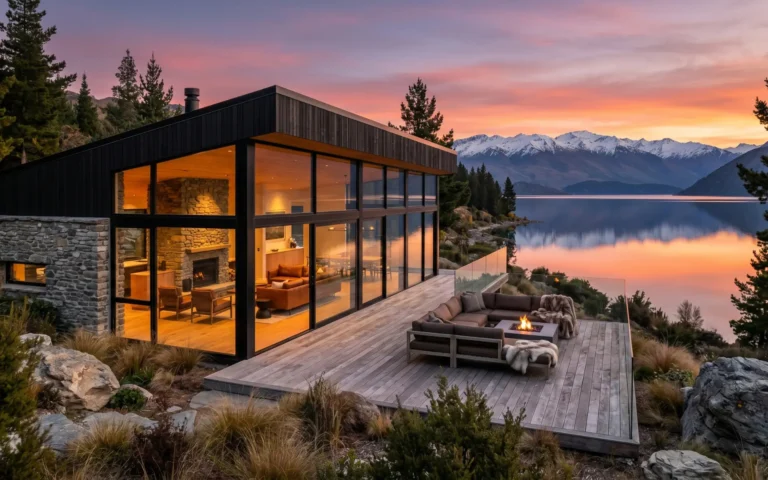 Lakeside modern cabins