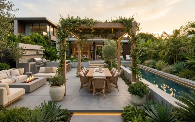 Concrete backyard patio designs