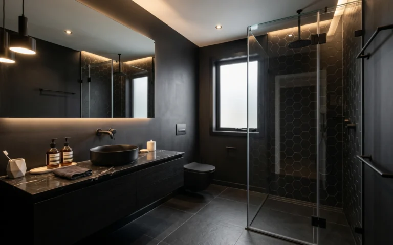Small All Black Bathroom Ideas