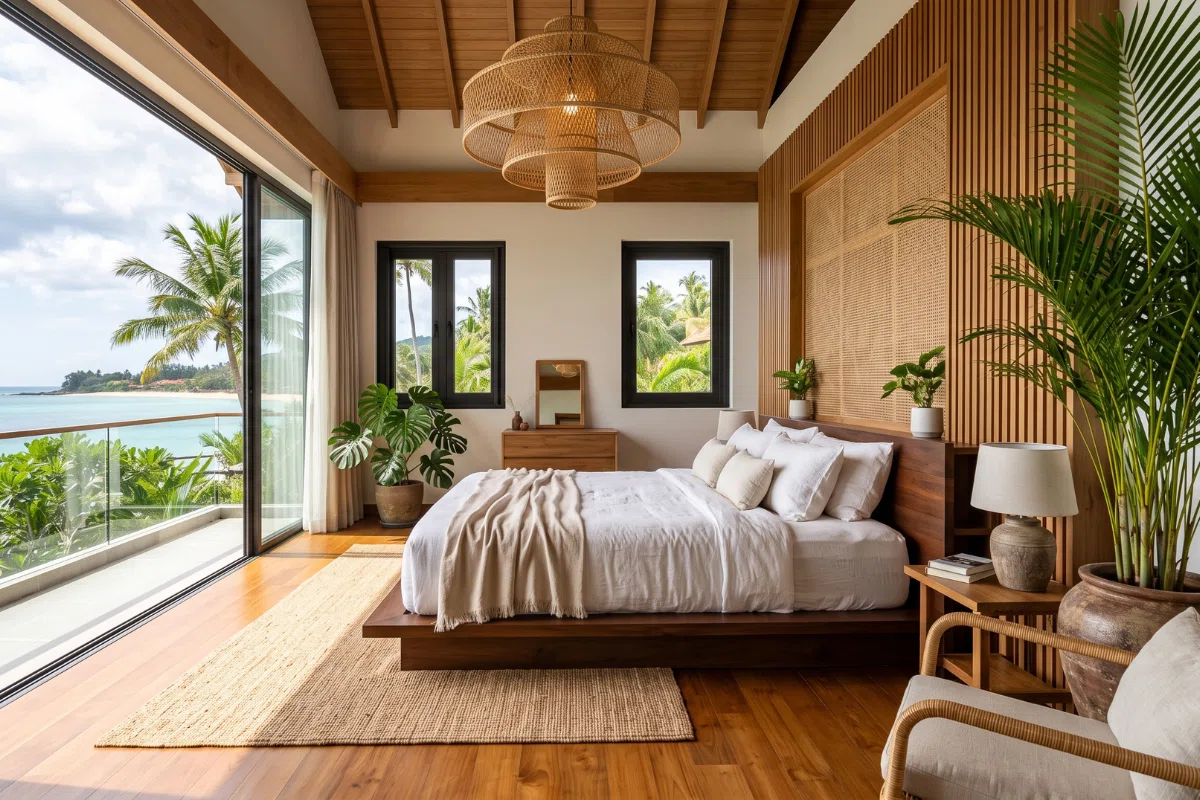 Modern tropical bedroom ideas