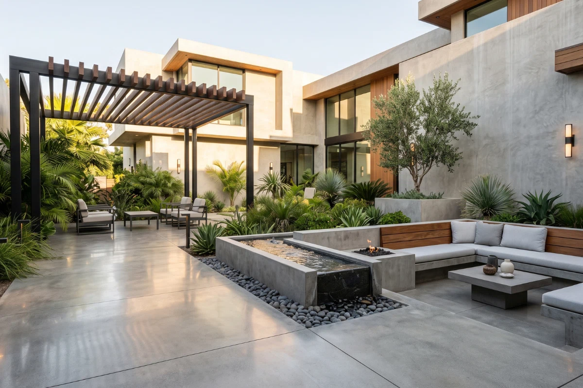 Concrete Courtyard Ideas