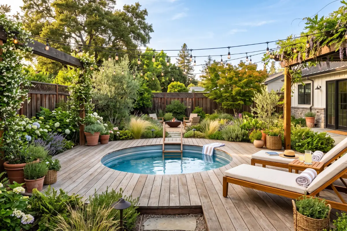 DIY Stock Tank Pool Deck Ideas