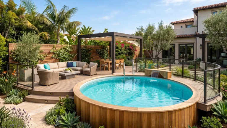 round above ground pool design ideas
