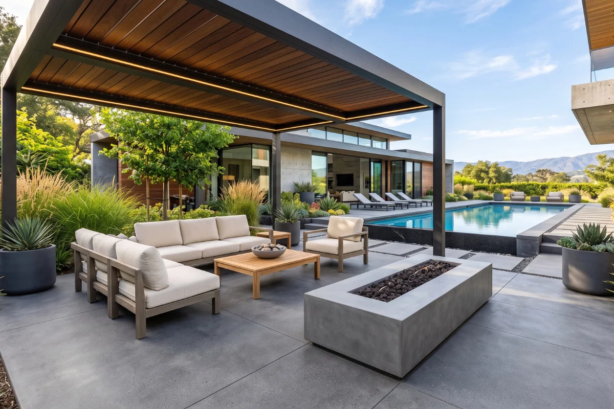 modern concrete patio ideas